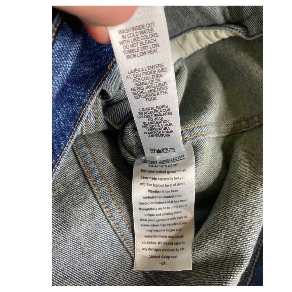 Good American Jean Jacket Sz 4 - Picture 5 of 9